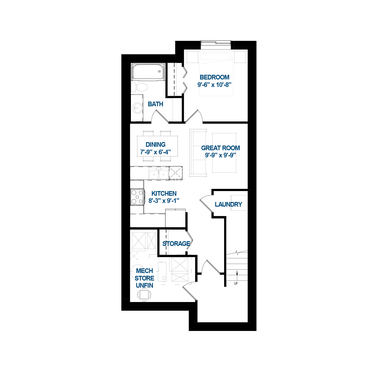  Laned Collection - Asher  Floor Plan of  Chappelle Gardens with undefined beds