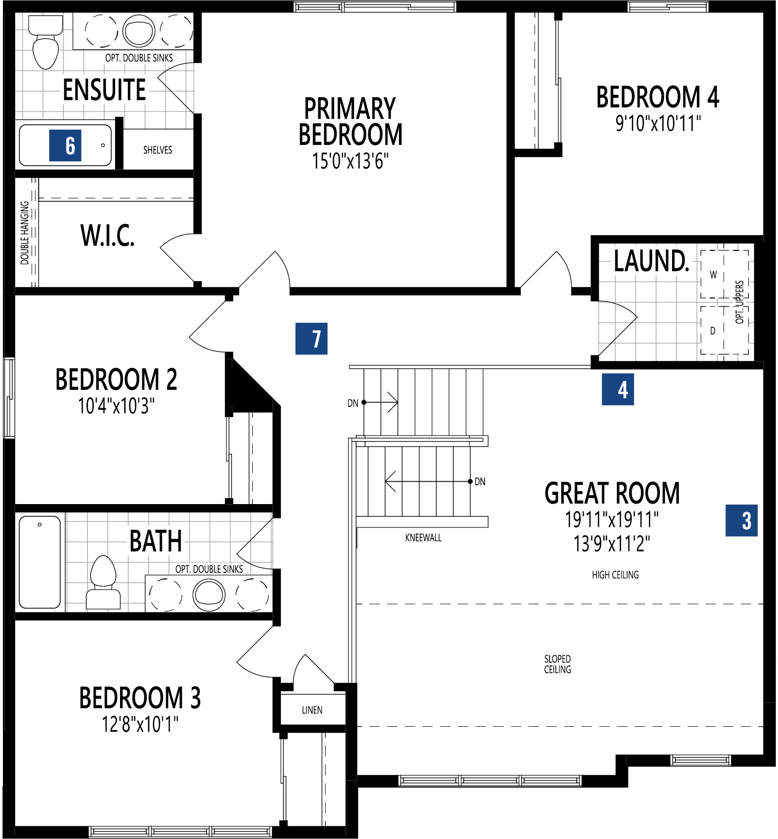 Ptarmigan Floor Plan of  Stillwater by Mattamy Homes Towns with undefined beds