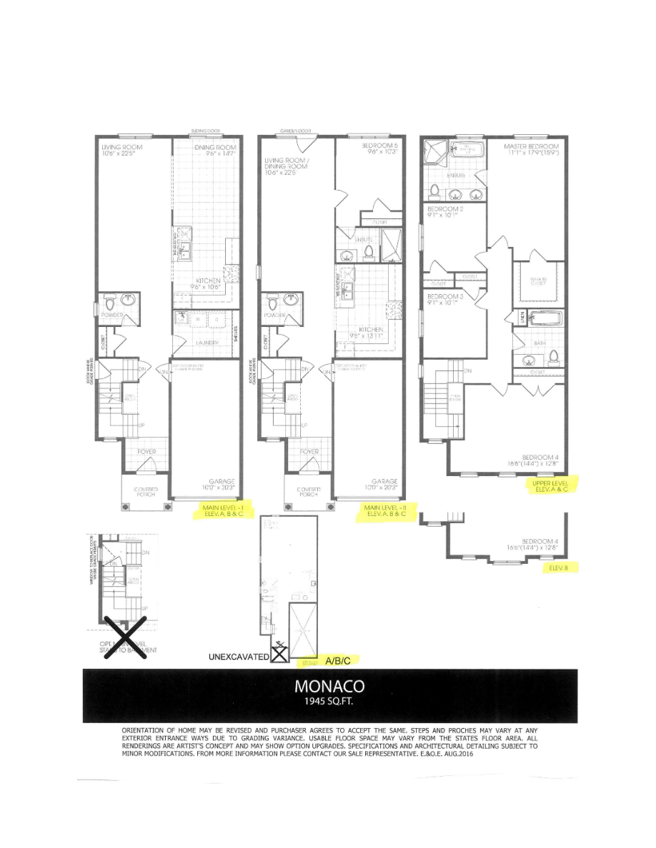  Monaco C  Floor Plan of  Landmark Estates  with undefined beds