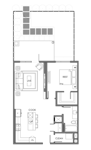 126 Floor Plan of Edge at Larch Park Condos with undefined beds