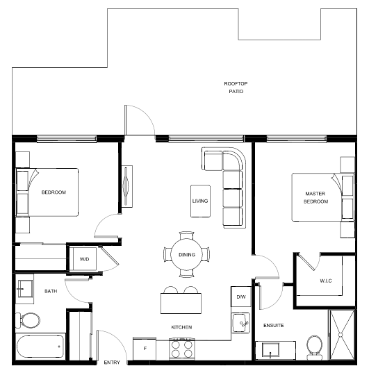 F2 Floor Plan of Park & Maven (Condos - Cardinal & Heron) with undefined beds