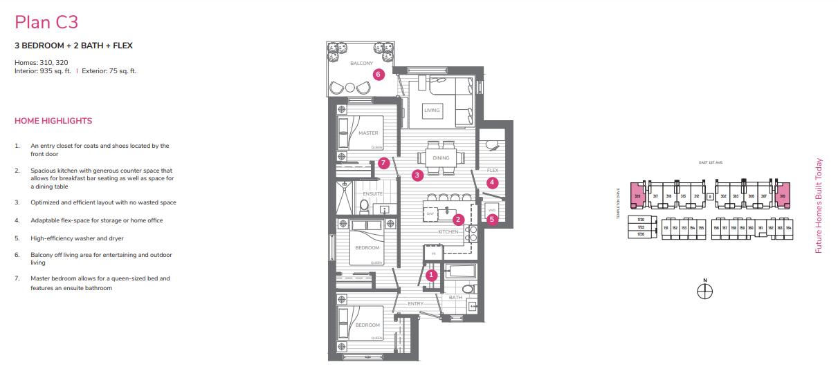 C3 Floor Plan of Templeton Condos with undefined beds