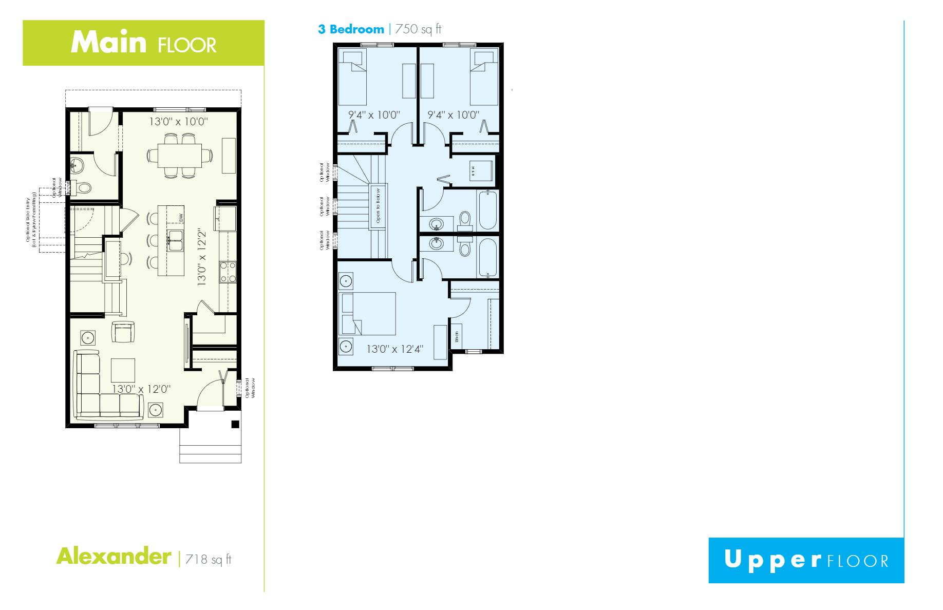 The Alexander Floor Plan of Village at Griesbach with undefined beds