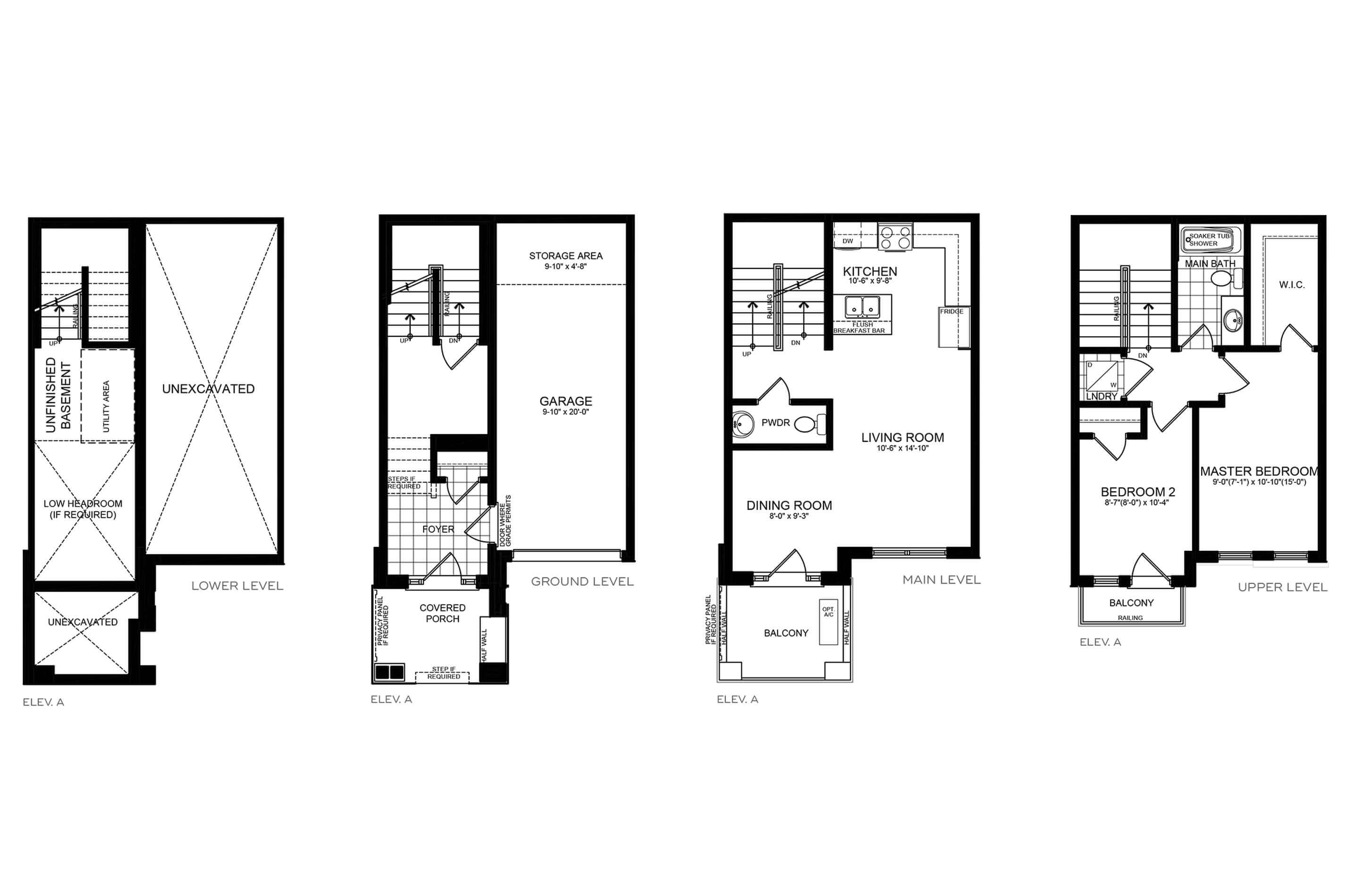 Hewson Floor Plan of Sienna Woods Towns with undefined beds