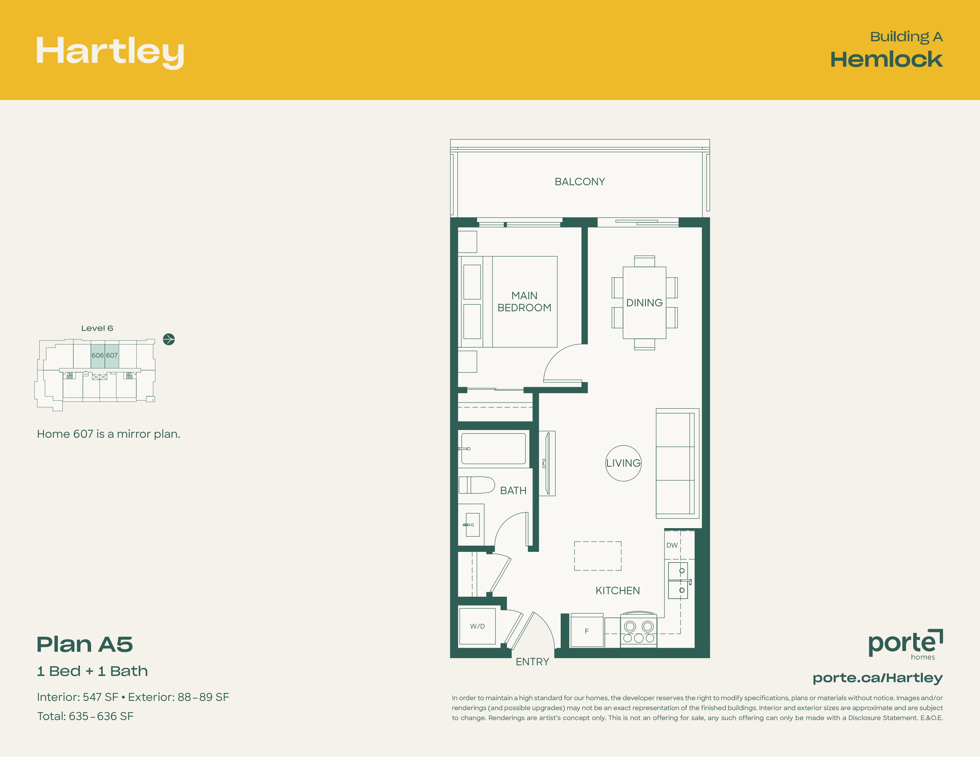 A5 Floor Plan of Hartley Condos with undefined beds