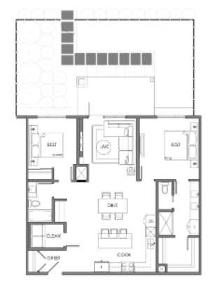 124 Floor Plan of Edge at Larch Park Condos with undefined beds