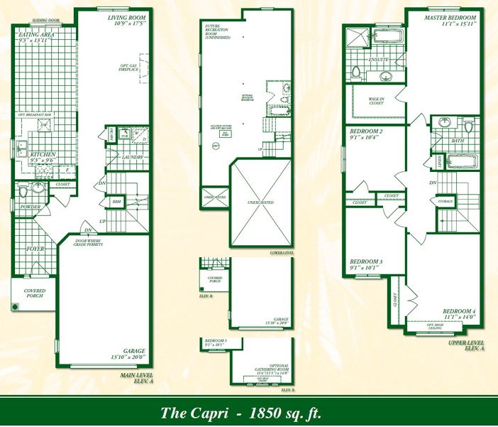  The Capri  Floor Plan of  Landmark Estates  with undefined beds