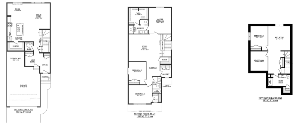 Rosenborg Floor Plan of Graydon Hill with undefined beds
