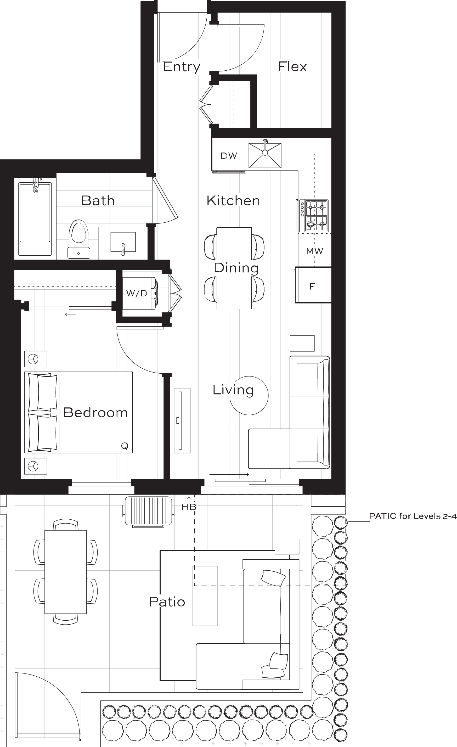 B1 Floor Plan of Lina at QE Park Condos with undefined beds