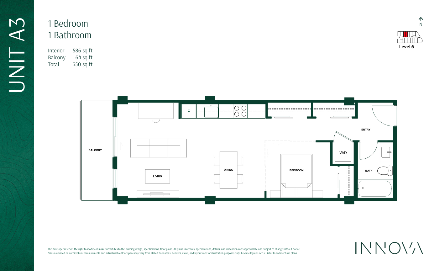  Floor Plan of INNOVA Condos with undefined beds