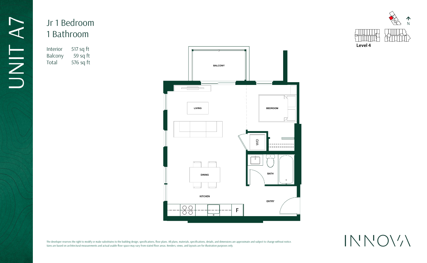  Floor Plan of INNOVA NORTH Condos with undefined beds