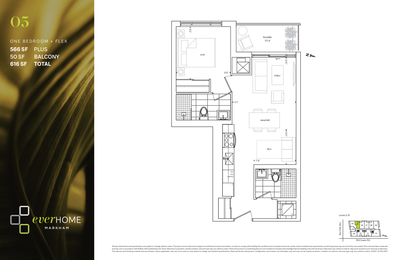  Floor Plan of EverHome Markham Condos with undefined beds