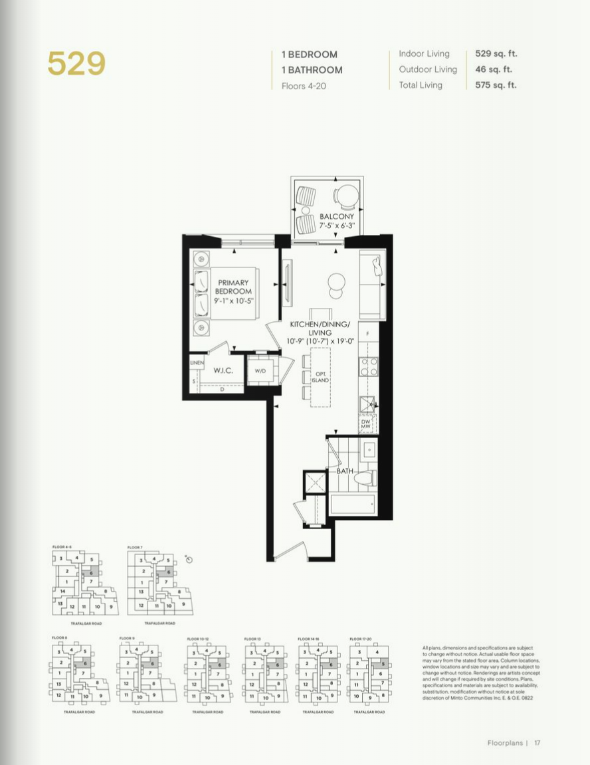  Floor Plan of North Oak - Condos at Oakvillage with undefined beds