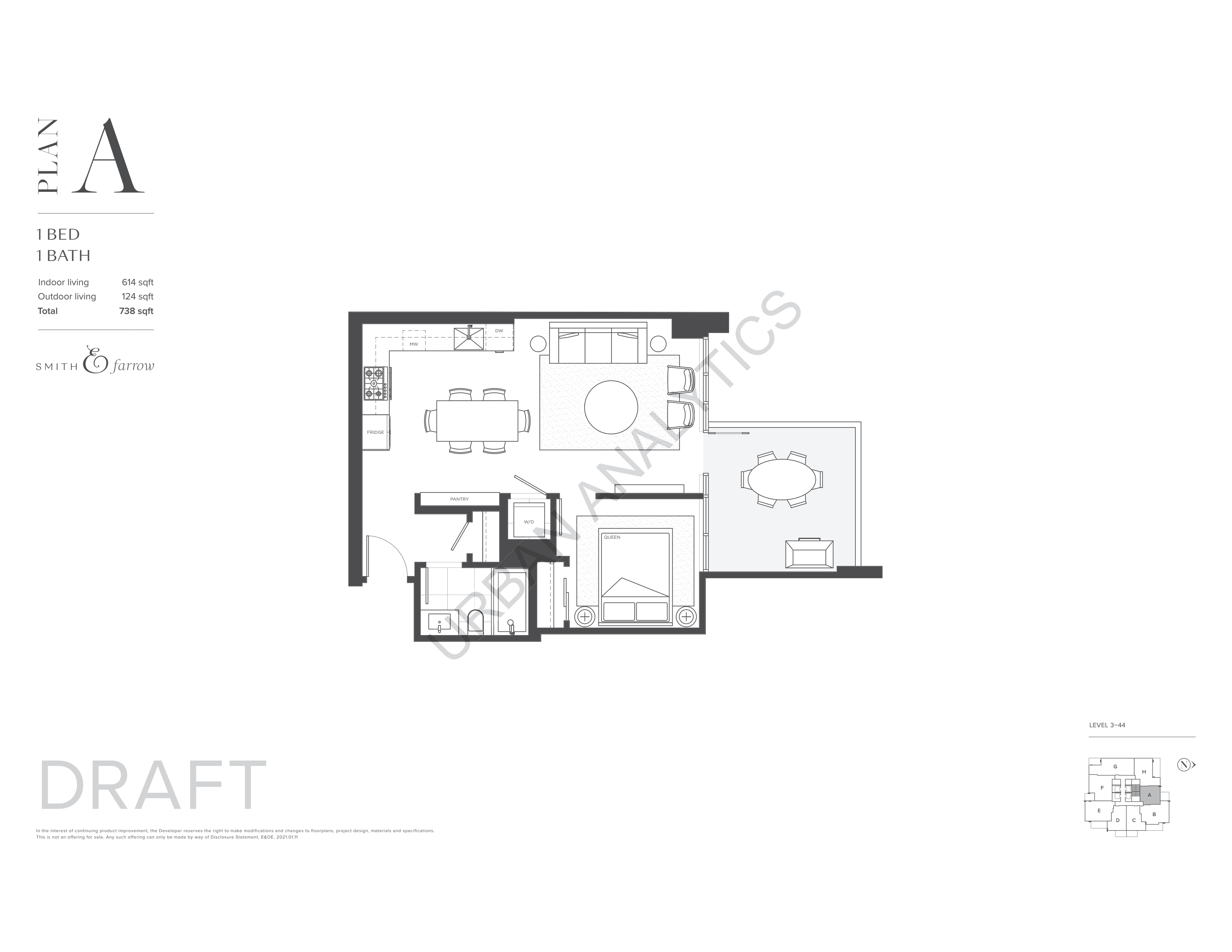  Floor Plan of Smith & Farrow Condos with undefined beds