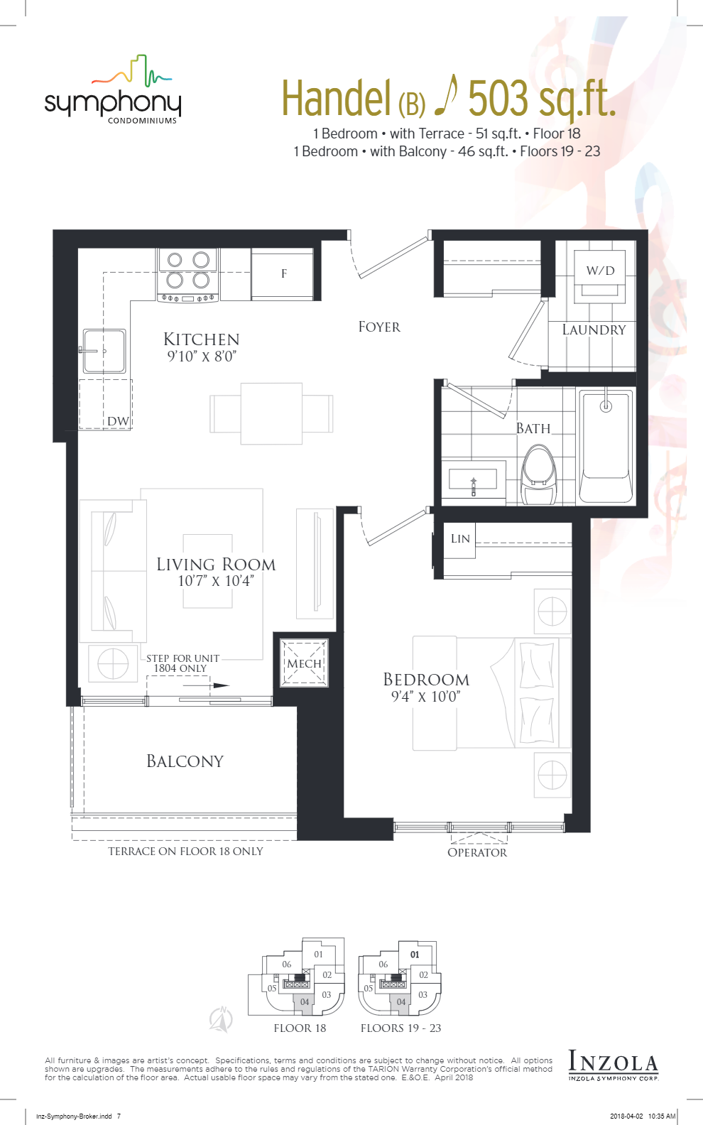  Floor Plan of Symphony Condos with undefined beds