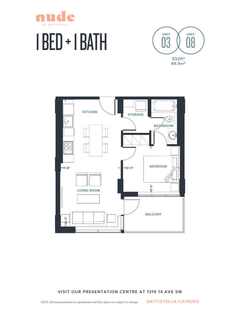  Floor Plan of Nude Condos with undefined beds