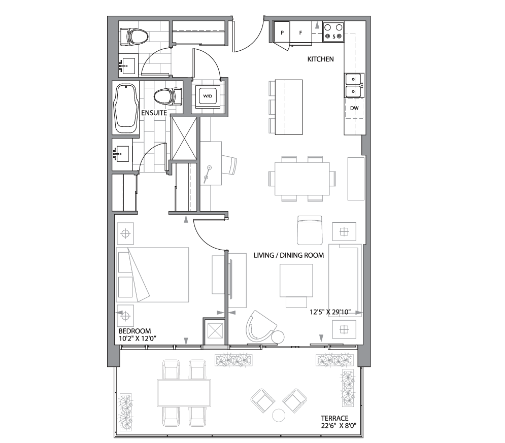  Floor Plan of The Berkeley Condominiums with undefined beds