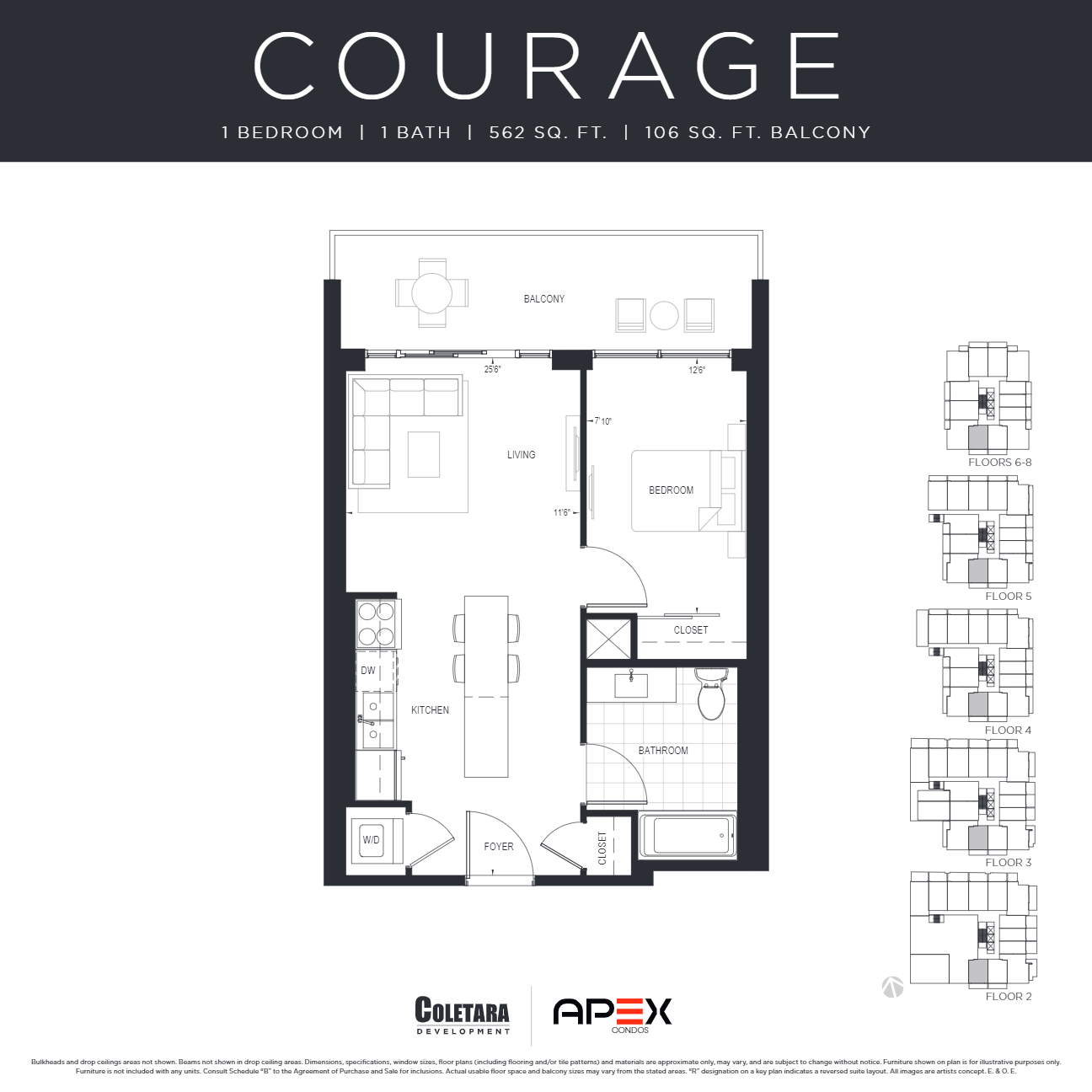  Floor Plan of APEX Condos with undefined beds