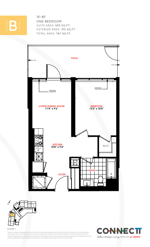  Floor Plan of Connectt Condos II with undefined beds