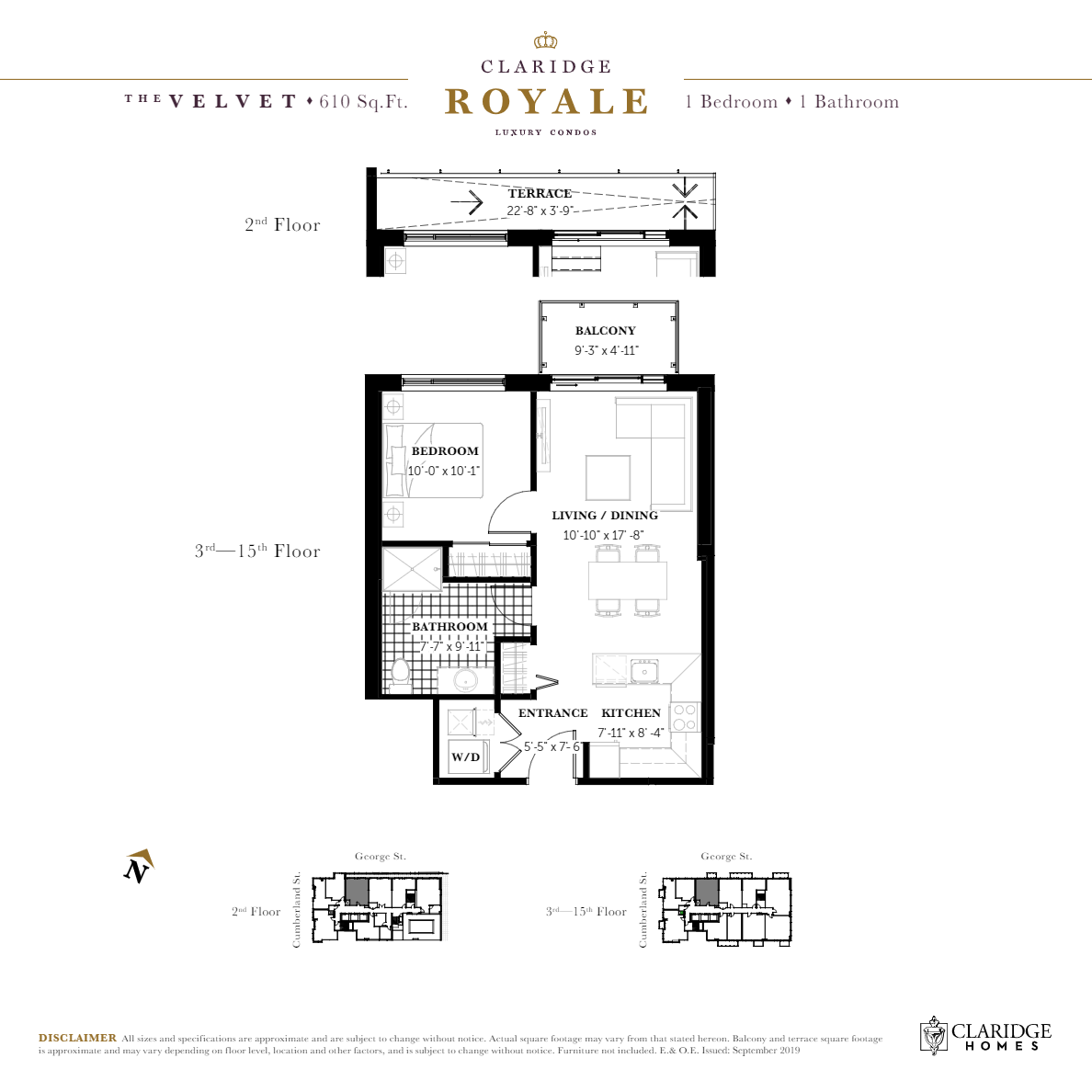  Floor Plan of Claridge Royale Condos with undefined beds