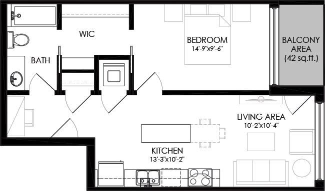  Floor Plan of Midtown Lofts with undefined beds