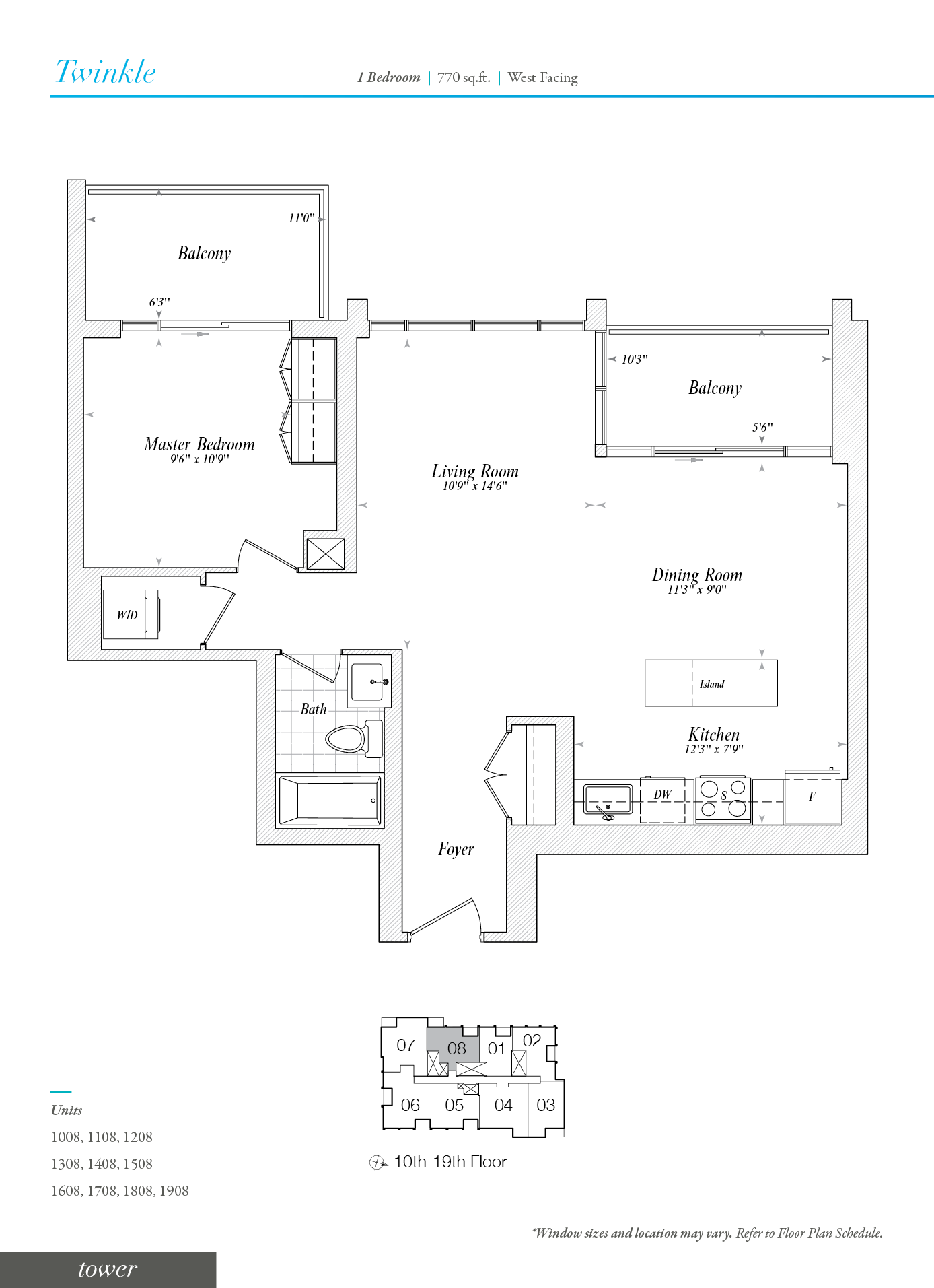  Floor Plan of Illumina Condos with undefined beds