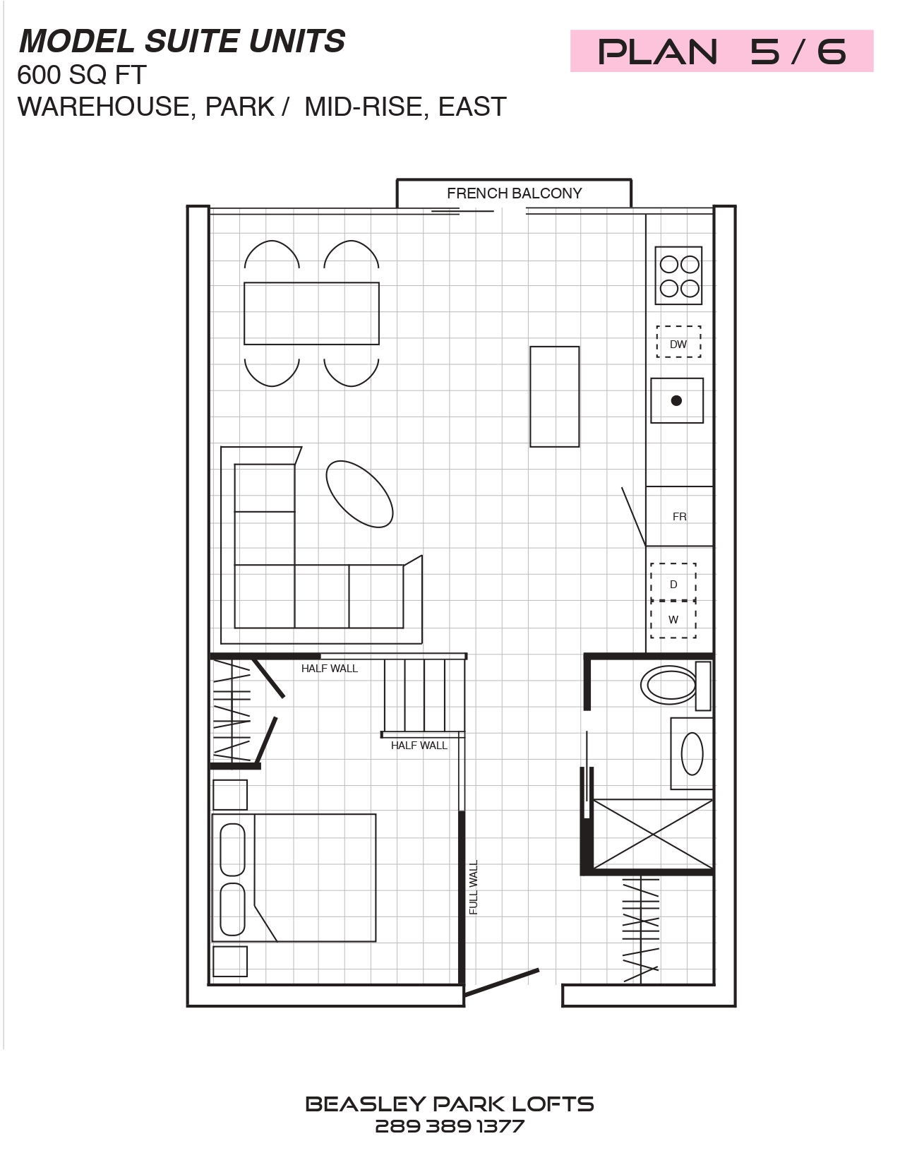  Floor Plan of Beasley Park Lofts  with undefined beds