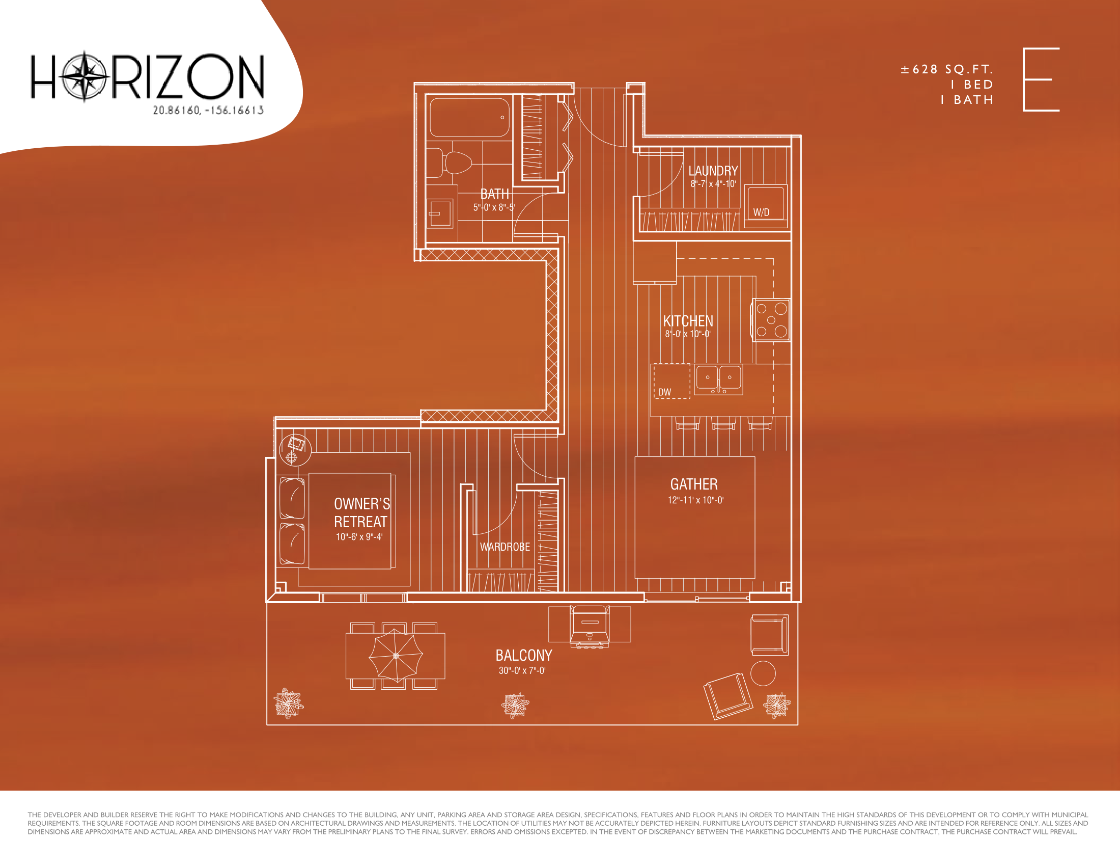  Floor Plan of Horizon Condos with undefined beds