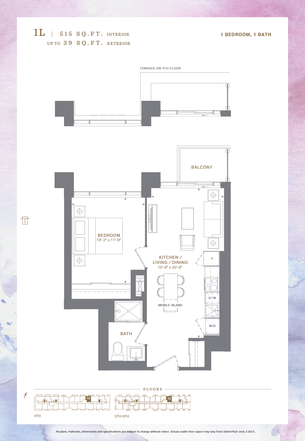  Floor Plan of The Charlotte Condos with undefined beds