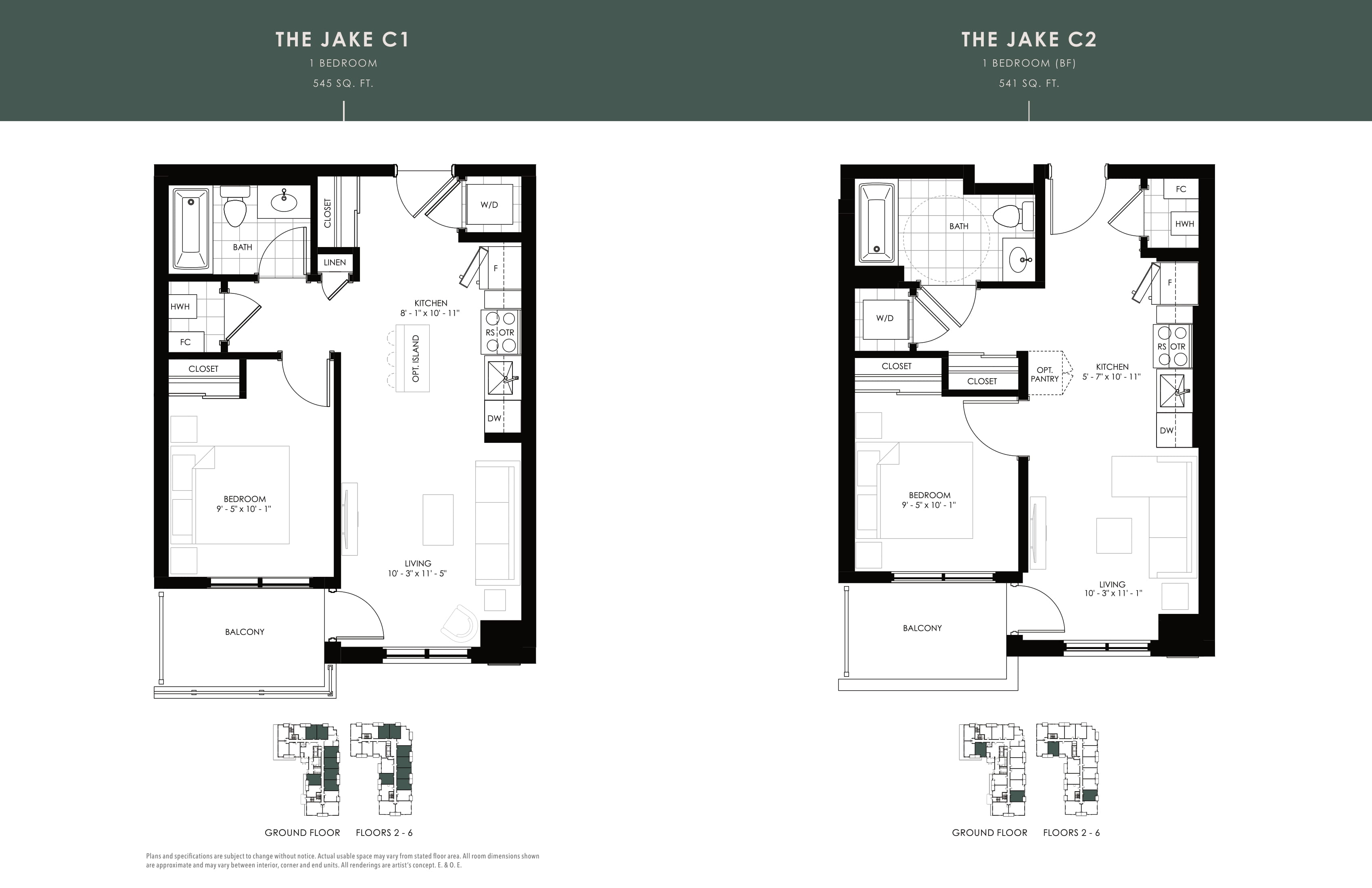  Floor Plan of The Jake Condominiums with undefined beds