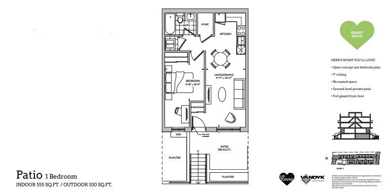  Floor Plan of UPtowns at Heart Lake with undefined beds