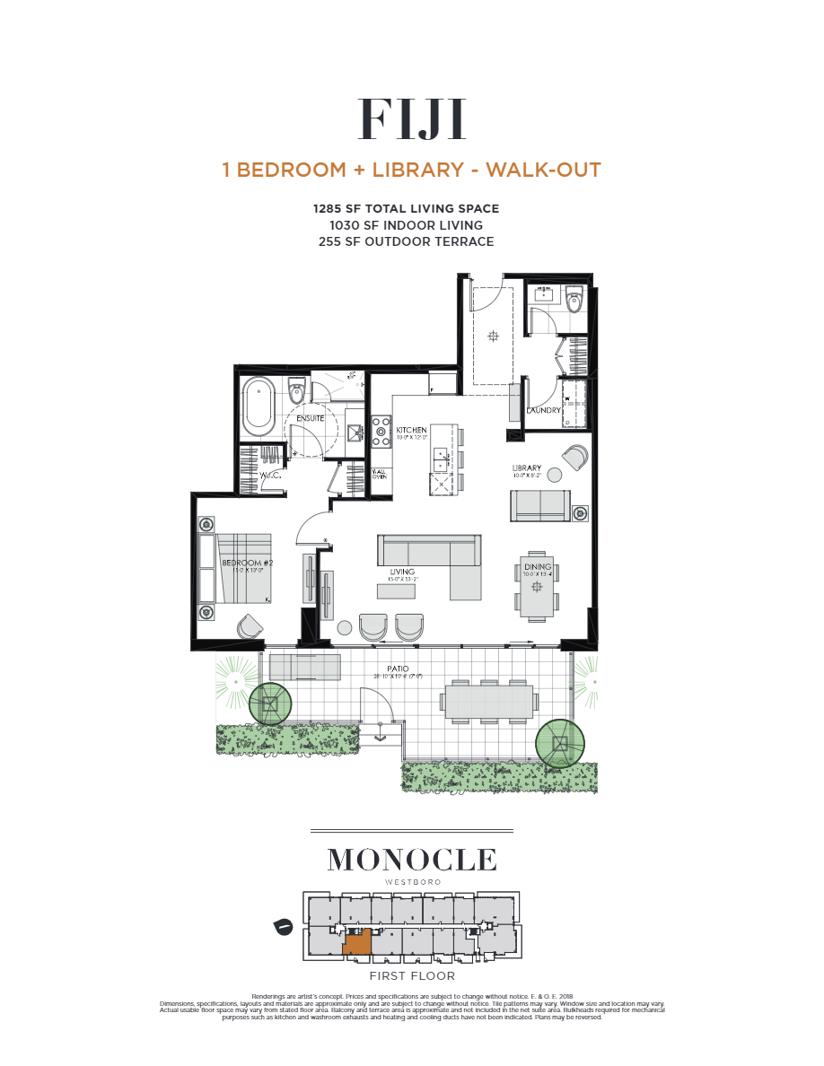  Floor Plan of Monocle with undefined beds