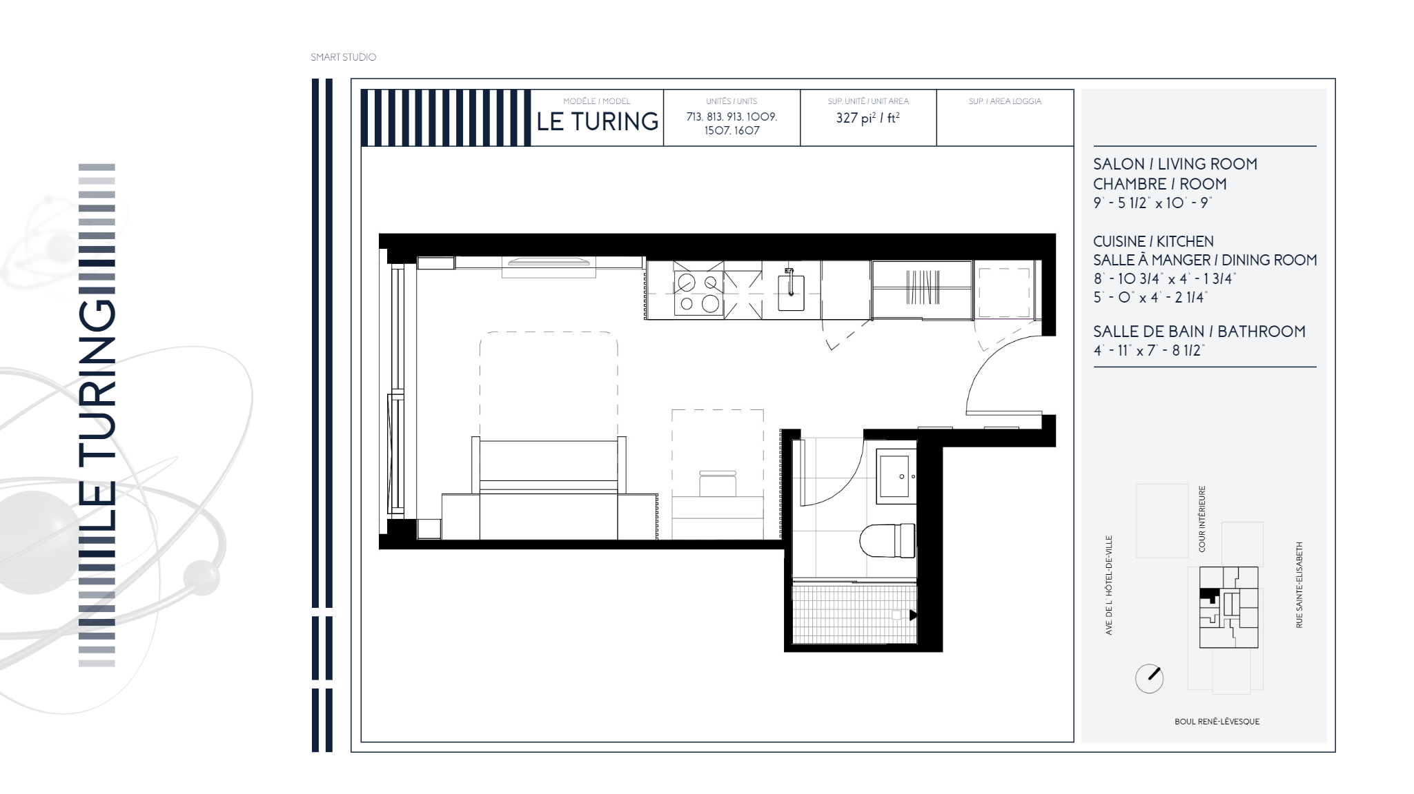  Floor Plan of La Tour Fides Condo with undefined beds