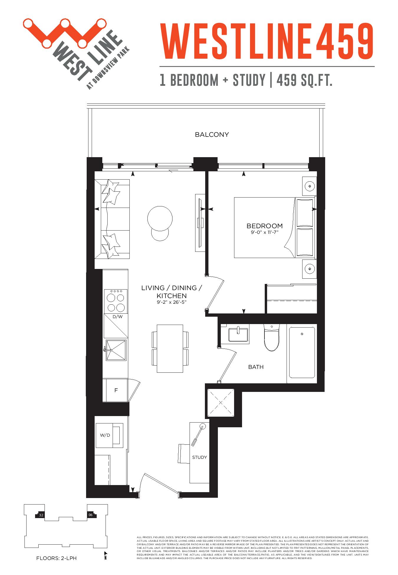  Floor Plan of WestLine Condos with undefined beds