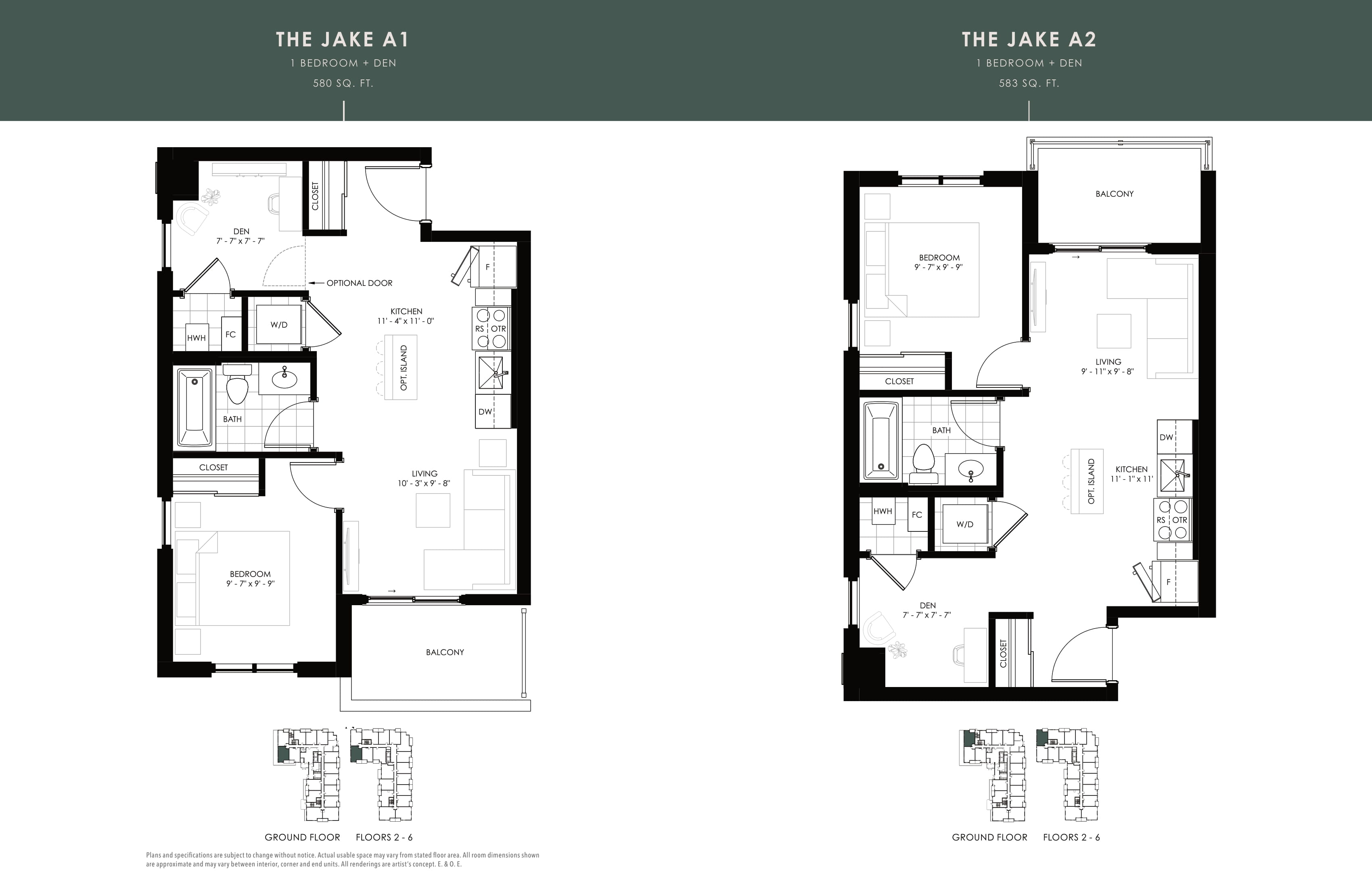  Floor Plan of The Jake Condo with undefined beds