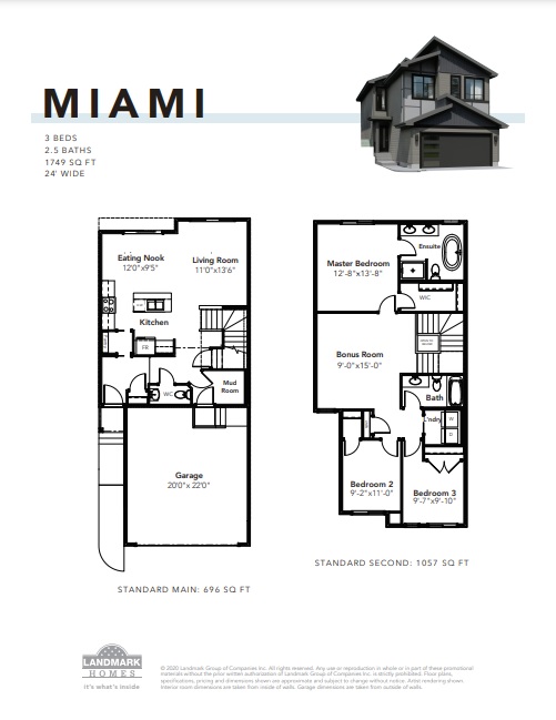 Miami Floor Plan of Desrochers Villages with undefined beds