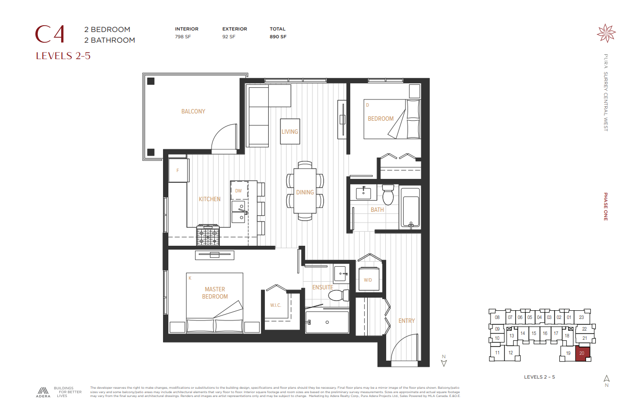 620 Floor Plan of Pura (Phase 1) Condos with undefined beds