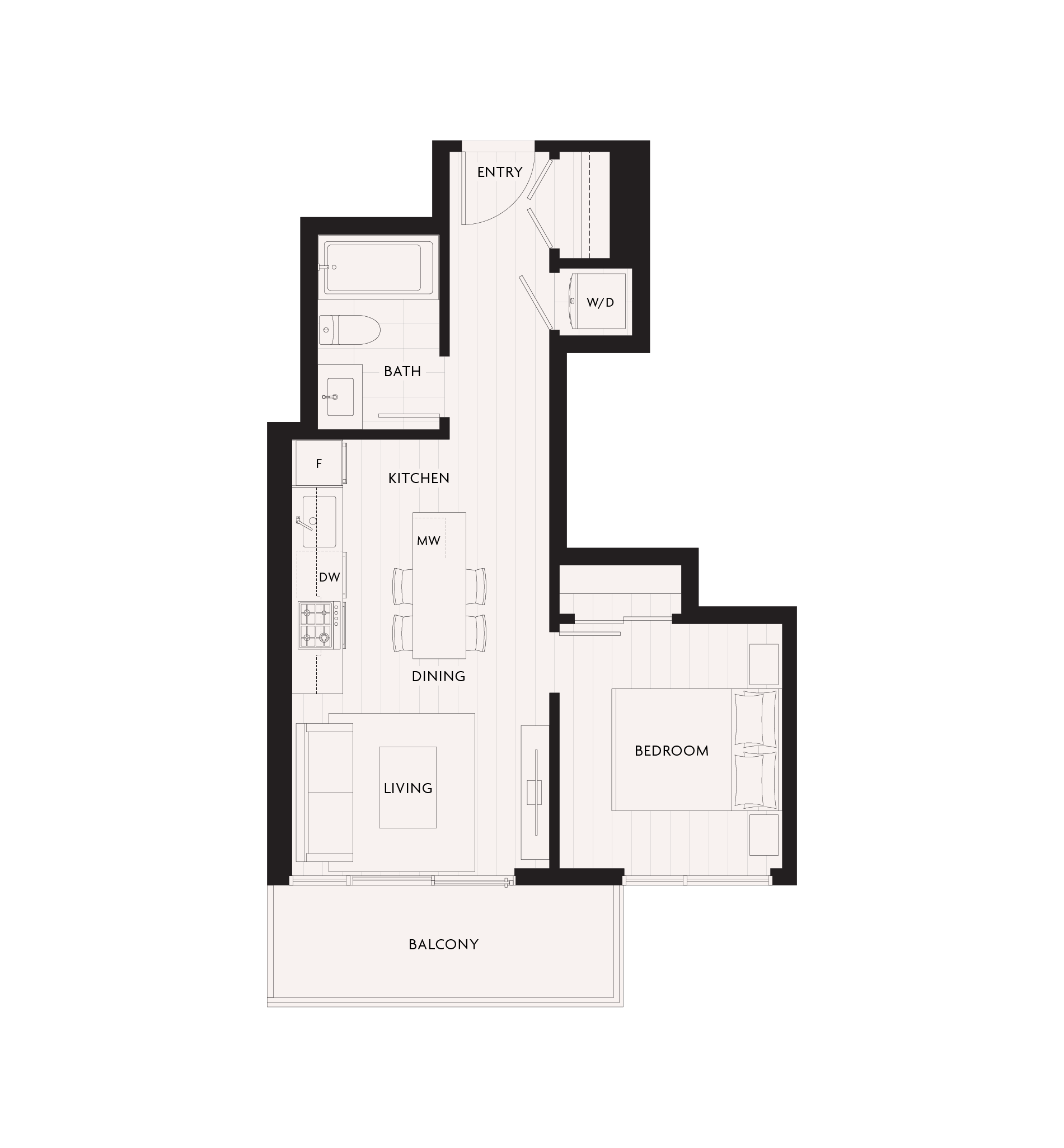 A8 Floor Plan of Century City Holland Park - Park Tower 1 with undefined beds