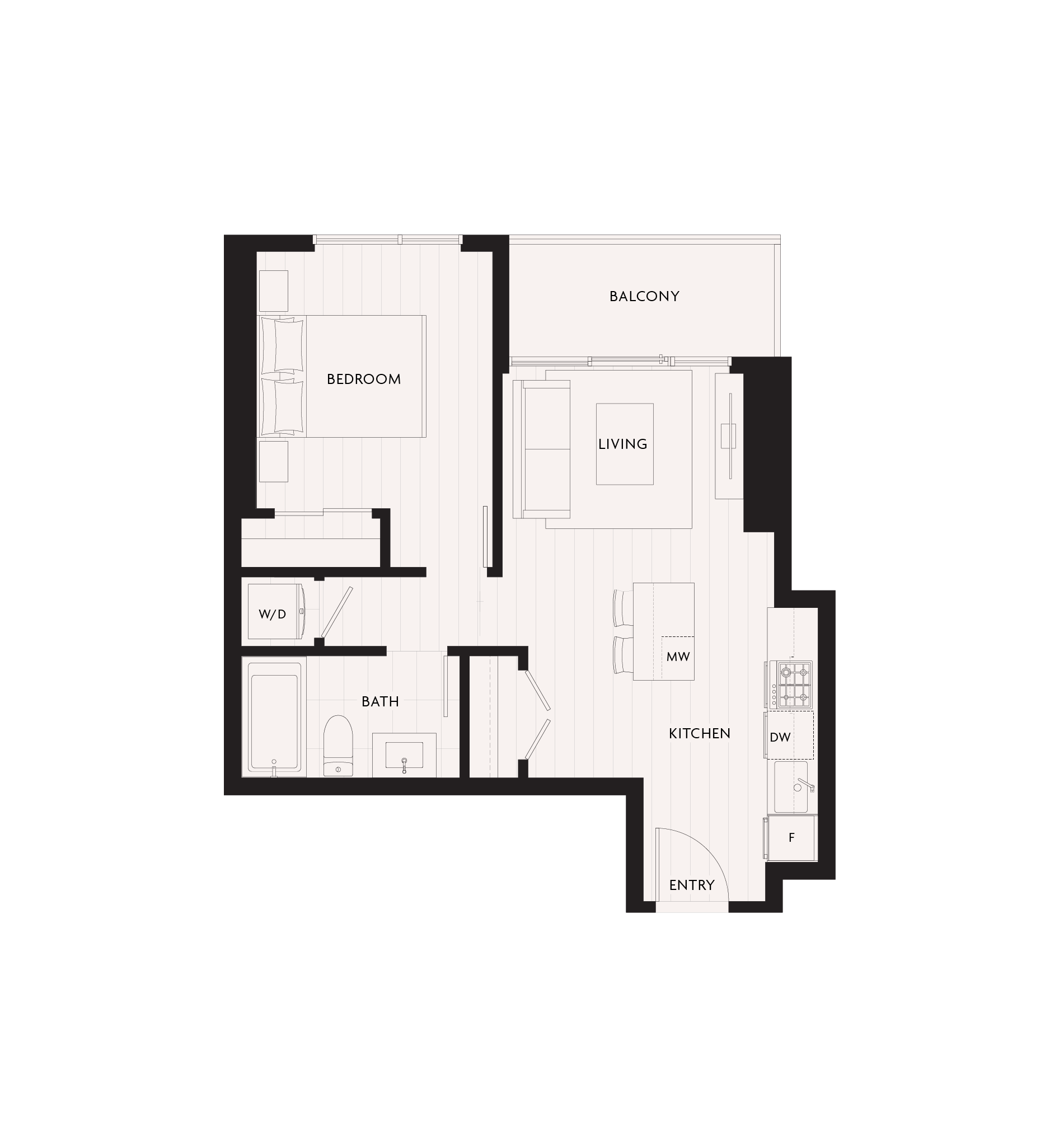 A2 Floor Plan of Century City Holland Park - Park Tower 1 with undefined beds