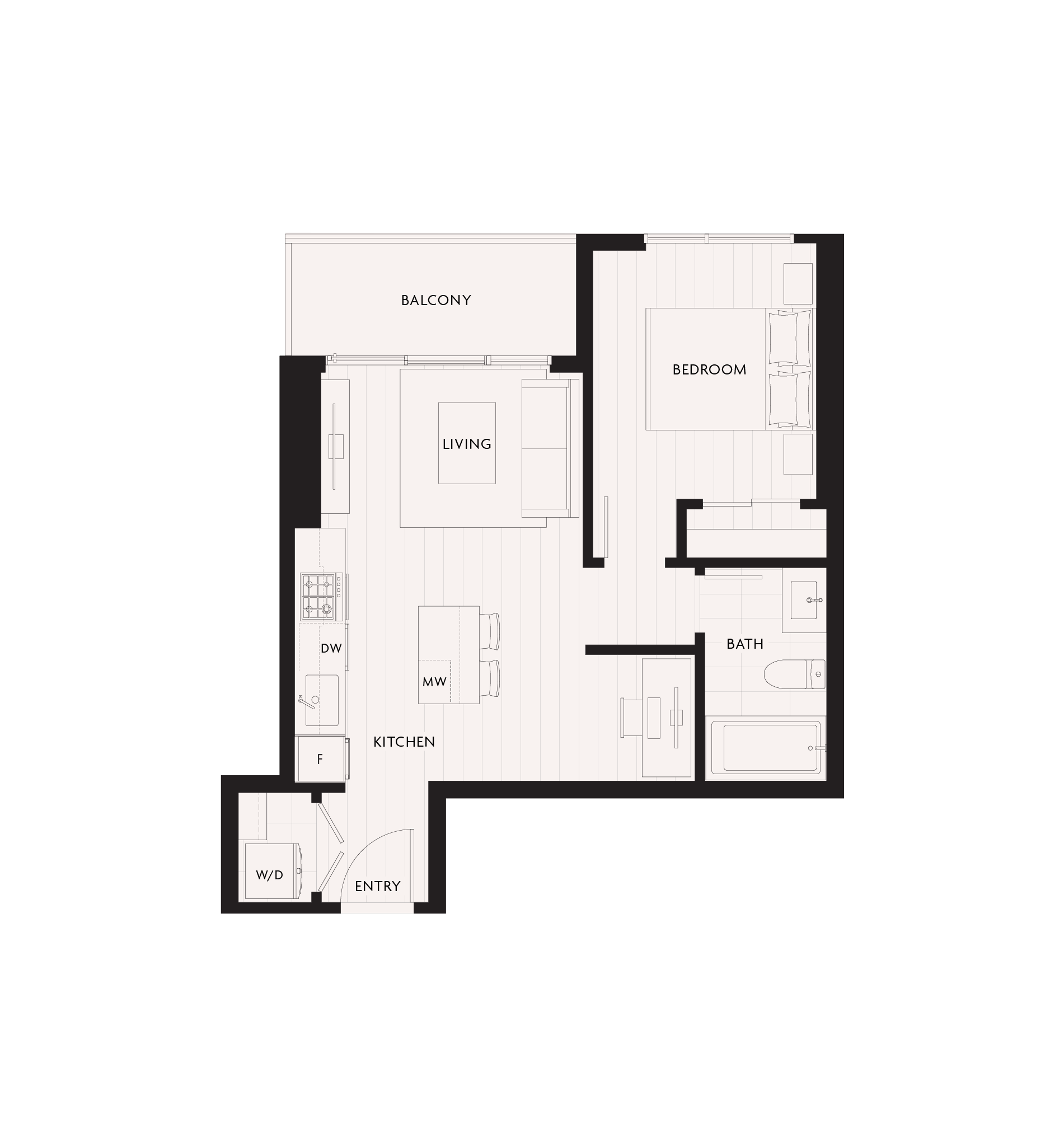 A7 Floor Plan of Century City Holland Park - Park Tower 1 with undefined beds