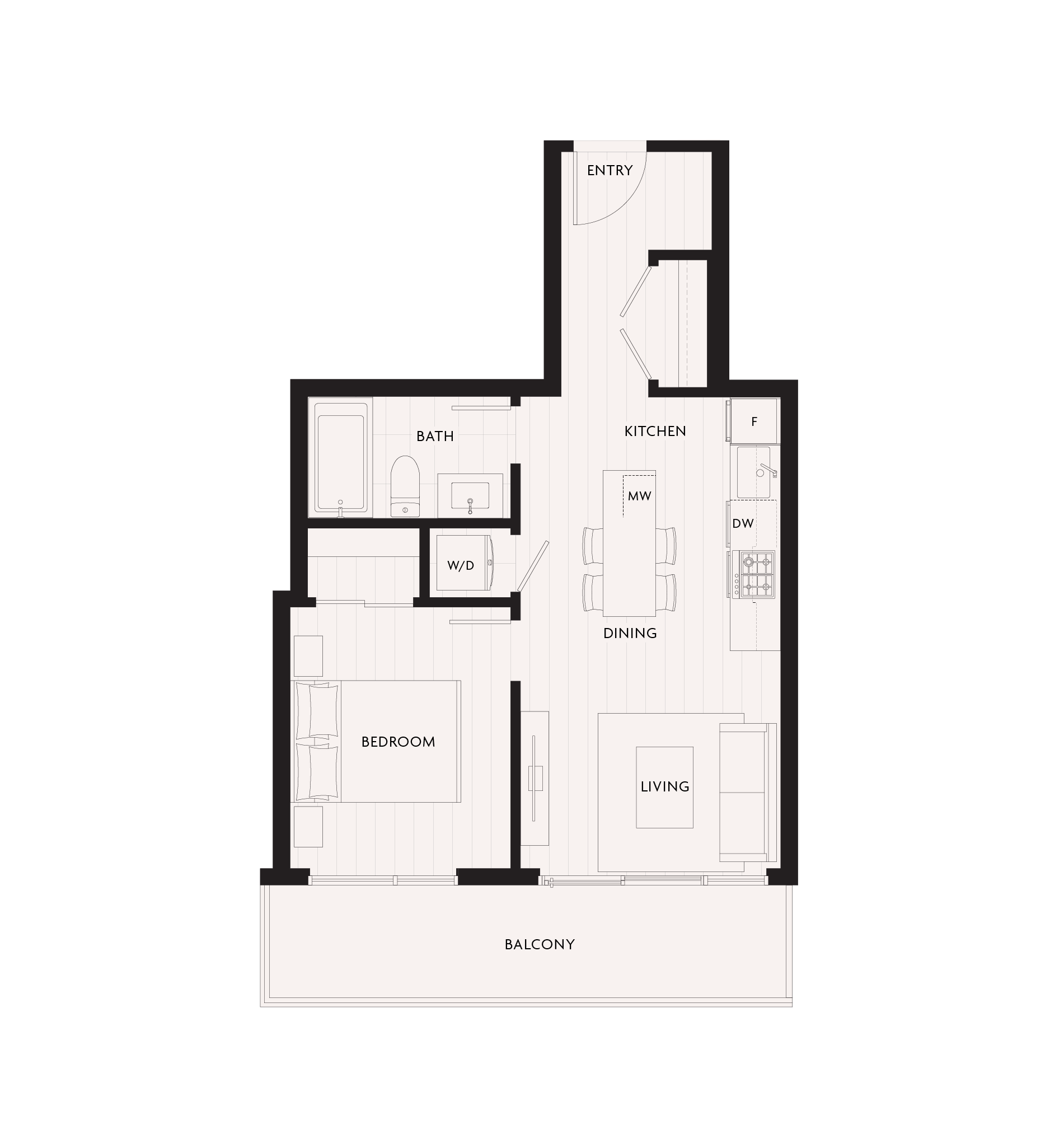 1002 Floor Plan of Century City Holland Park - Park Tower 1 with undefined beds