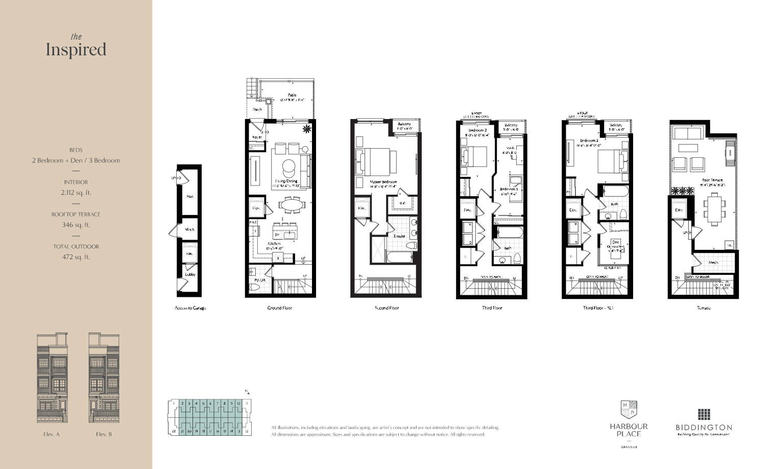 Floor Plan of Harbour Place Towns with undefined beds