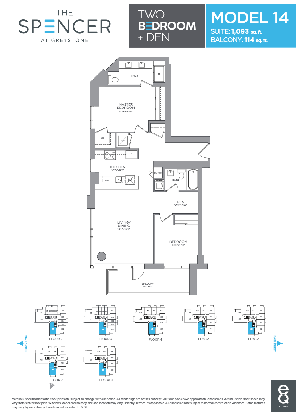  Floor Plan of The Spencer at Greystone with undefined beds