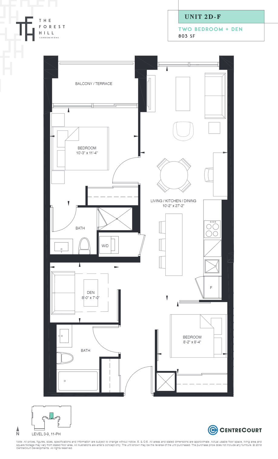  Floor Plan of The Forest Hill Condominiums with undefined beds