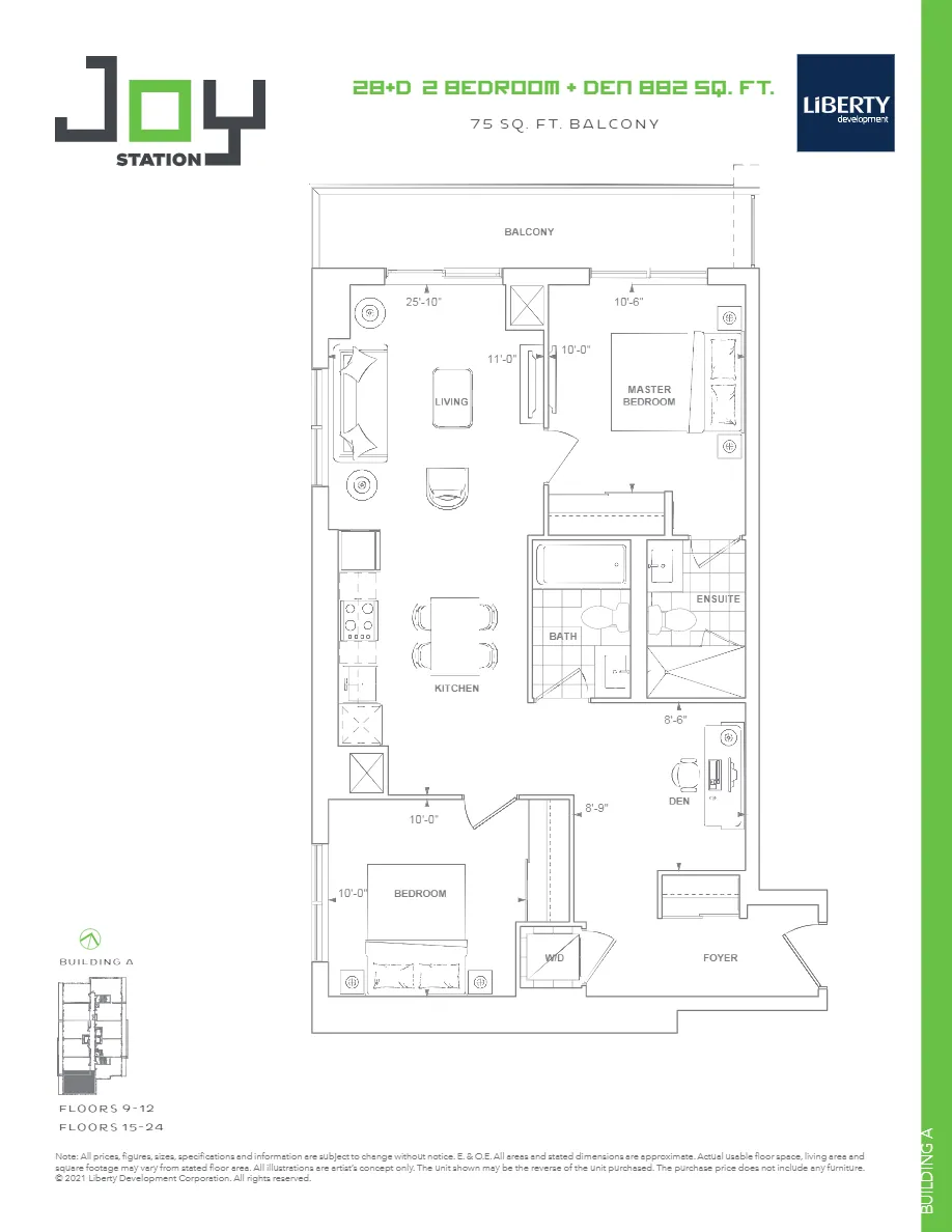  Floor Plan of Joy Station Condos with undefined beds