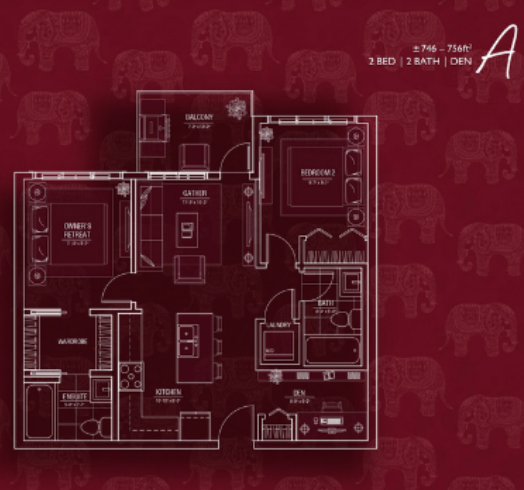  Floor Plan of Arthur Cityscape Condos with undefined beds