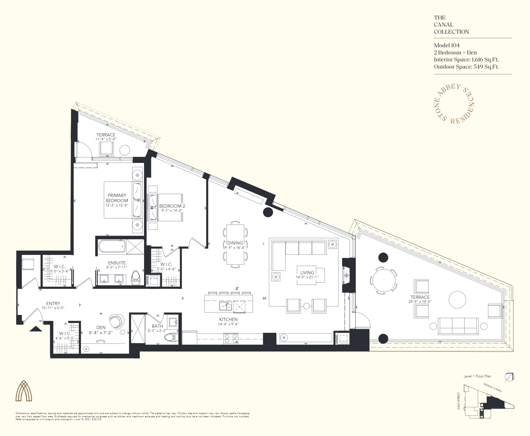  Floor Plan of Stone Abbey Condos with undefined beds