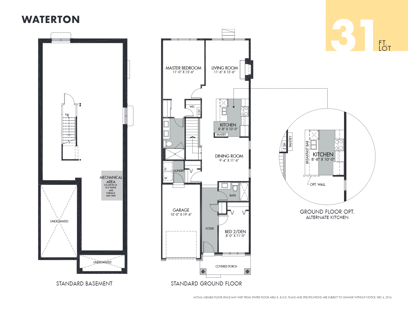 Waterton Floor Plan of Riverside South Richcraft Homes with undefined beds