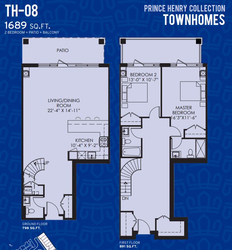 TH-08 Floor Plan of Prince George Landing Condos with undefined beds