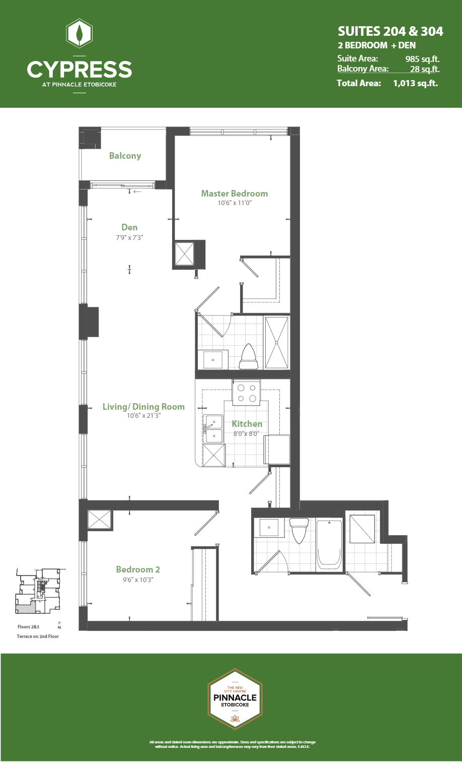  Floor Plan of Cypress at Pinnacle Etobicoke Condos with undefined beds